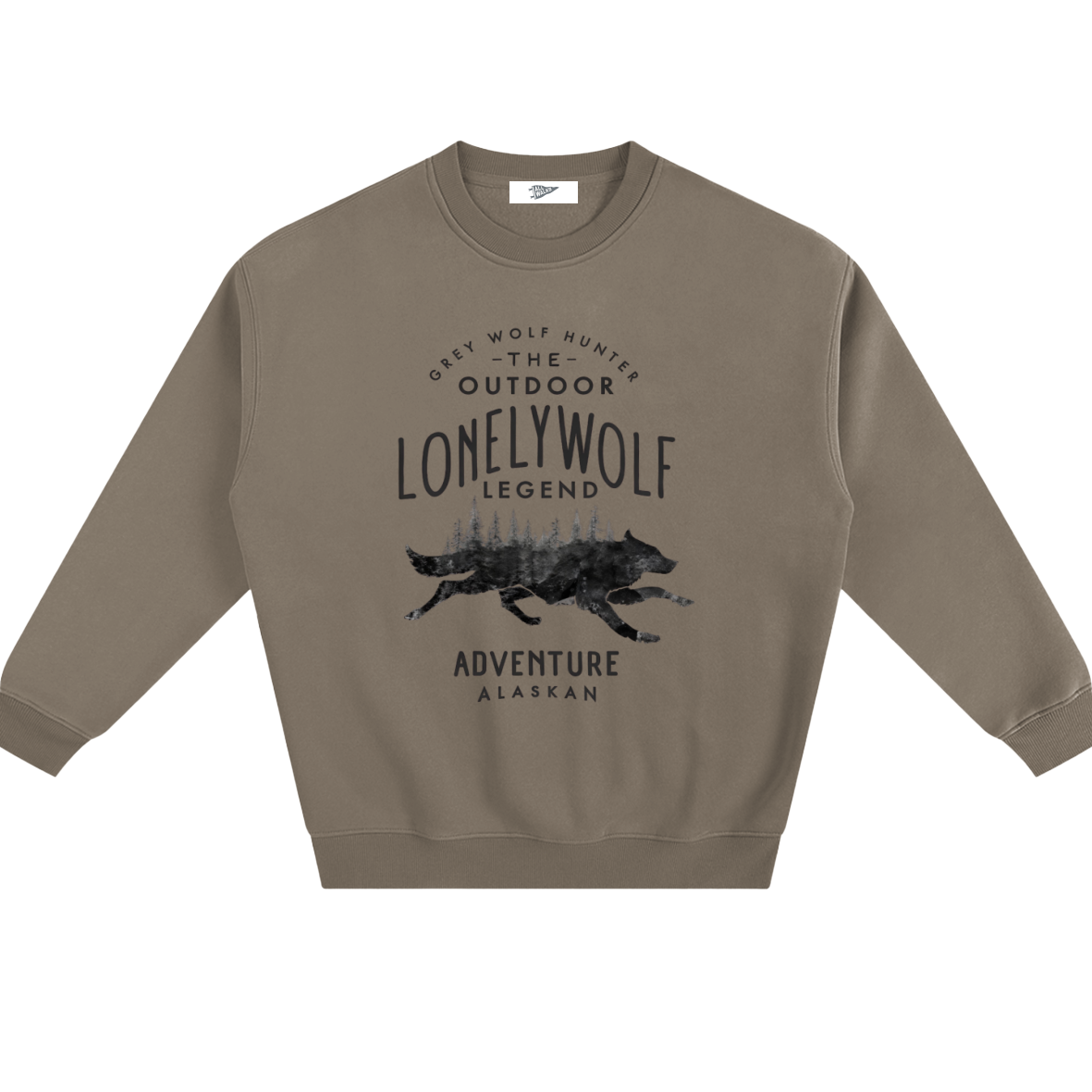 Lonely Wolf Fleeced Crew