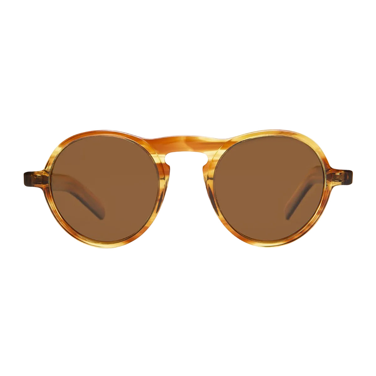 AW Round Retro Sunglass with Polarized Lens