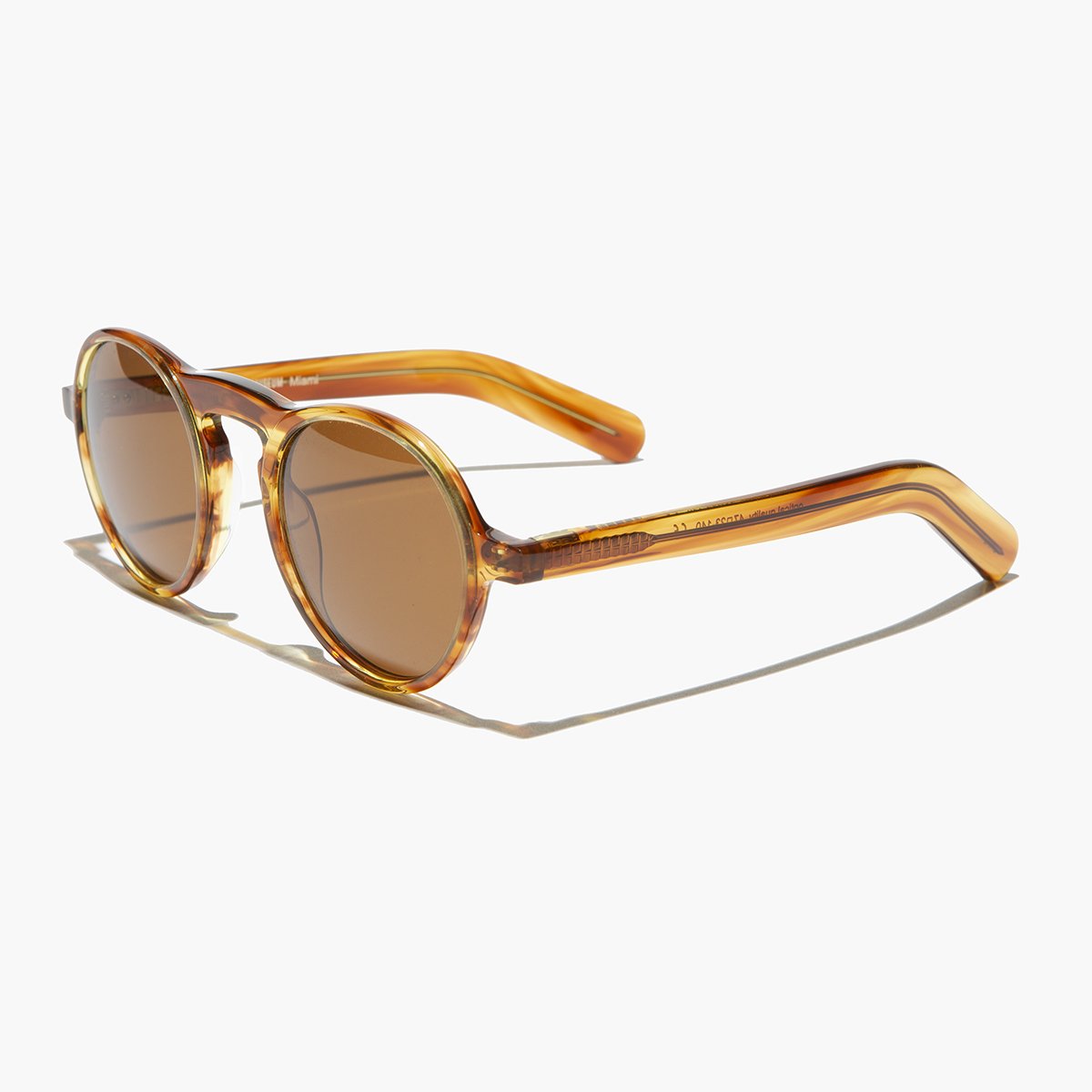 AW Round Retro Sunglass with Polarized Lens