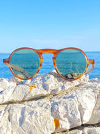 AW Round Retro Sunglass with Polarized Lens