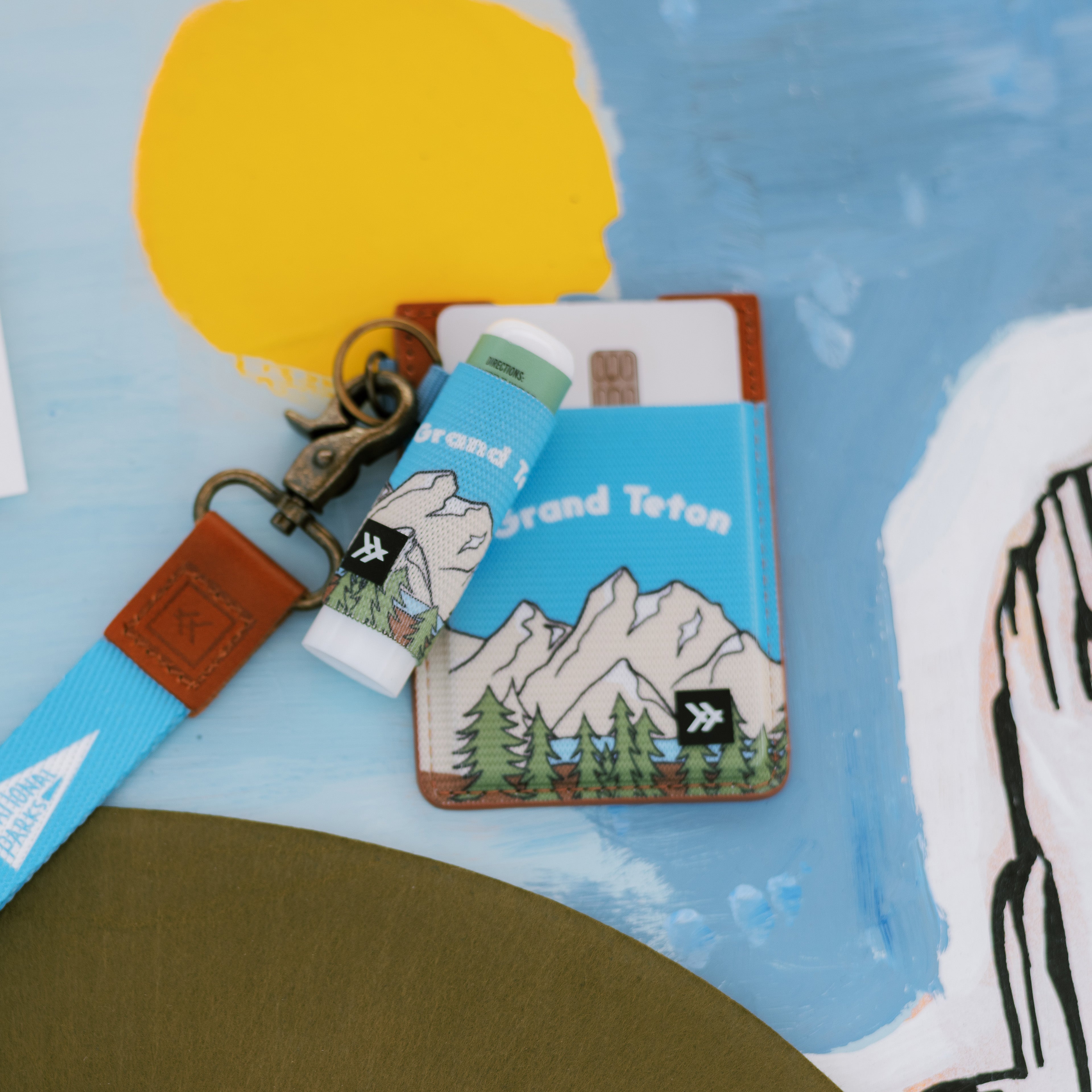 Thread Vertical Leather Wallet - Teton